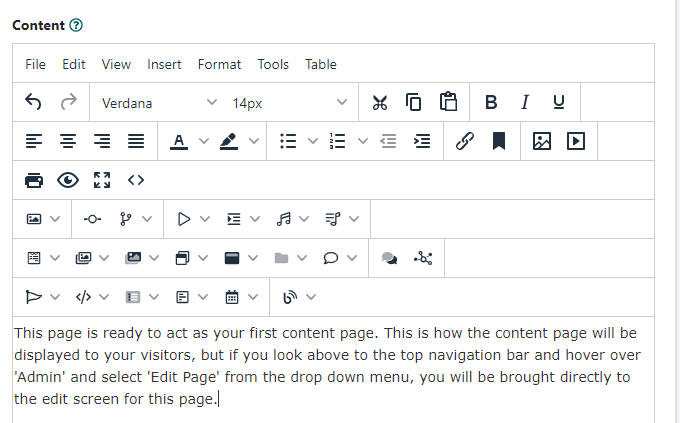 My First Content Page